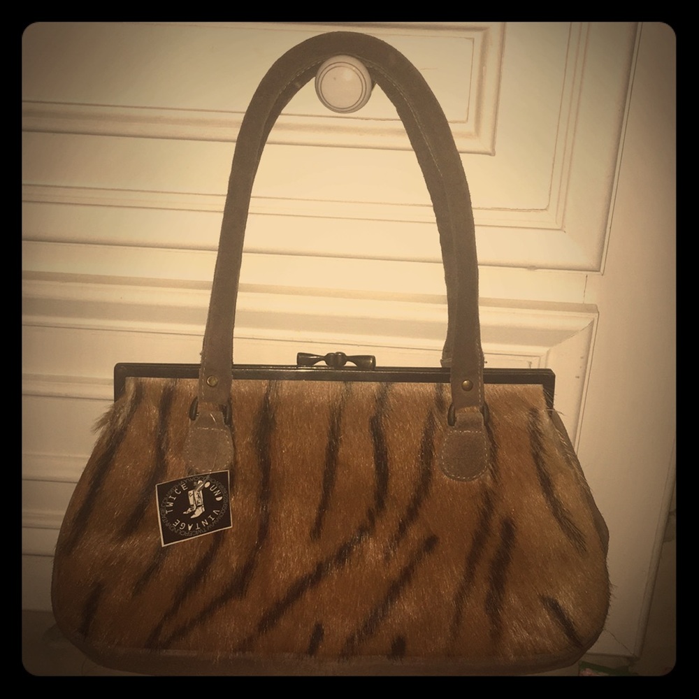 Vintage Tiger stripped purse